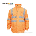 Hallo Vis Orange Winter Safety Coat